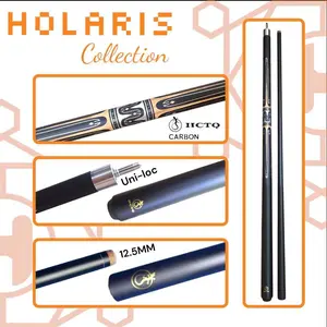 STICK BILLIARD HCTQ BLACK BROWN CARBON UNILOC JOIN TIP 12.5MM