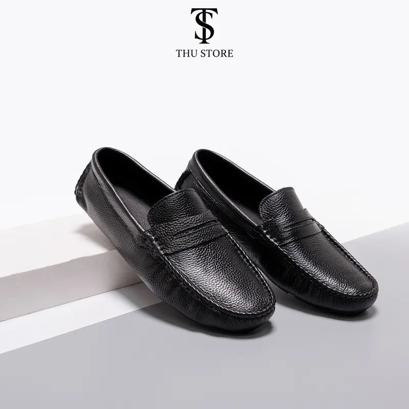 V3 giày Lười nam Da Bò Dáng Moccasin Đế Cao Su Đúc 1cm Mềm Mại Shoes giầy  thổ Caro Loafer Jean moca giầymoi 2023 0