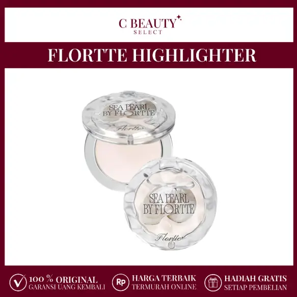 [READY ORI] Flortte Highlighter Esther Bunny Sea Pearl Powder Highlight Matte Tahan Lama Pigmented