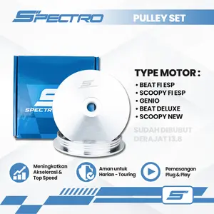 Spectro Pulley Rumah Roller Racing Beat Fi/ESP Scoopy Fi/ESP Vario 110 Fi/ESP Beat Pop ESP Beat Street ESP Set Pulley Per CVT Kampas ganda