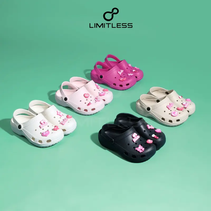 SANDAL BERBIE Anak Cewek LILY BERBIE Pin Jibbitz Eva Sandal Slip On Anak Karakter Lucu Korean Style Ringan Kekinian Premium  – Size 27 – 36 1