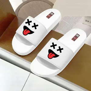 Sandal Slop Pria Meme Face Unik – Sandal Slide Cowok Motif Wajah Lucu Viral, Anti Licin, Nyaman Dipakai Harian, Trendy Streetwear Kekinian