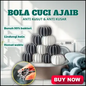 Bola Laundry Ajaib untuk Mesin Cuci – Bantu Bersihkan, Kurangi Kusut, dan Cegah Pakaian Saling Lilit