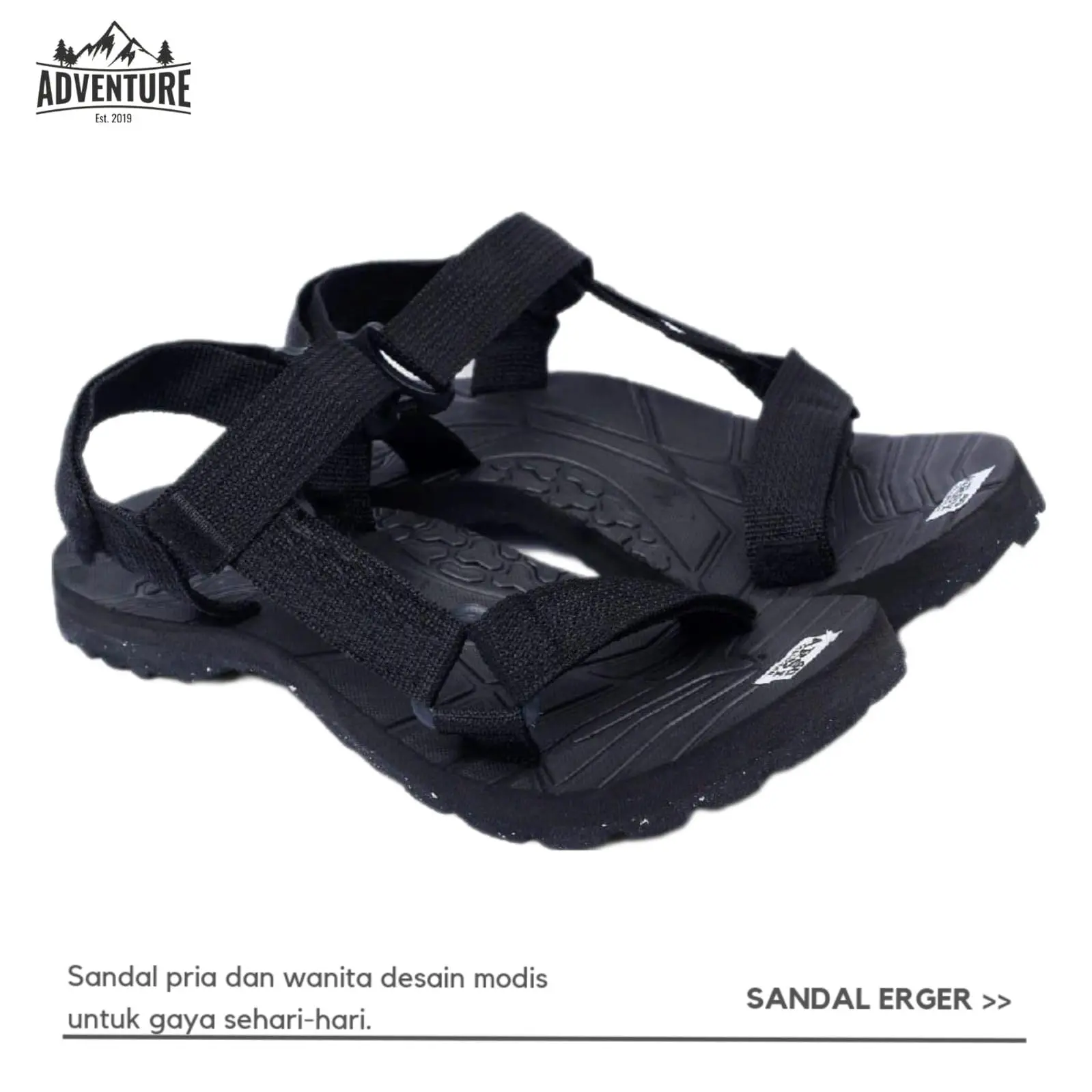 Sandal Gunung Eger Pria / Sandal Gunung Adventure / Sandal Selop Pria / Sandal Pria Model Terbaru