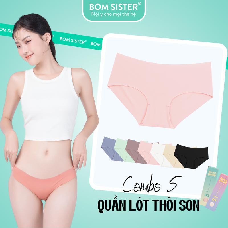 Combo 5 quần lót thỏi son chất liệu su mát cao cấp quần lót nữ chống lộ viền đáy may không bung P2205 P2207 