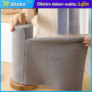 20 Lembar Kain Lap Microfiber Tissue Dapur Gulung Anti Minyak Dicuci Pakai Ulang Kain Serbaguna Microfiber