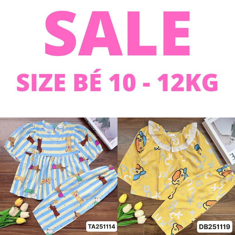 S45 SALE LẺ SIZE KHÔNG ĐỔI TRẢ 10kg-12kg đồ tole lanh cho bé gái mặc nhà MinMin Baby KHÔNG ĐỔI TRẢ