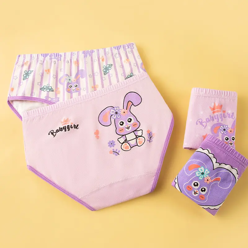 Uniqueestore CD1937 CD Karakter Celana Dalam Segitiga Anak Perempuan Kartun Rabbit Kelinci Ungu Lucu Fashion 1