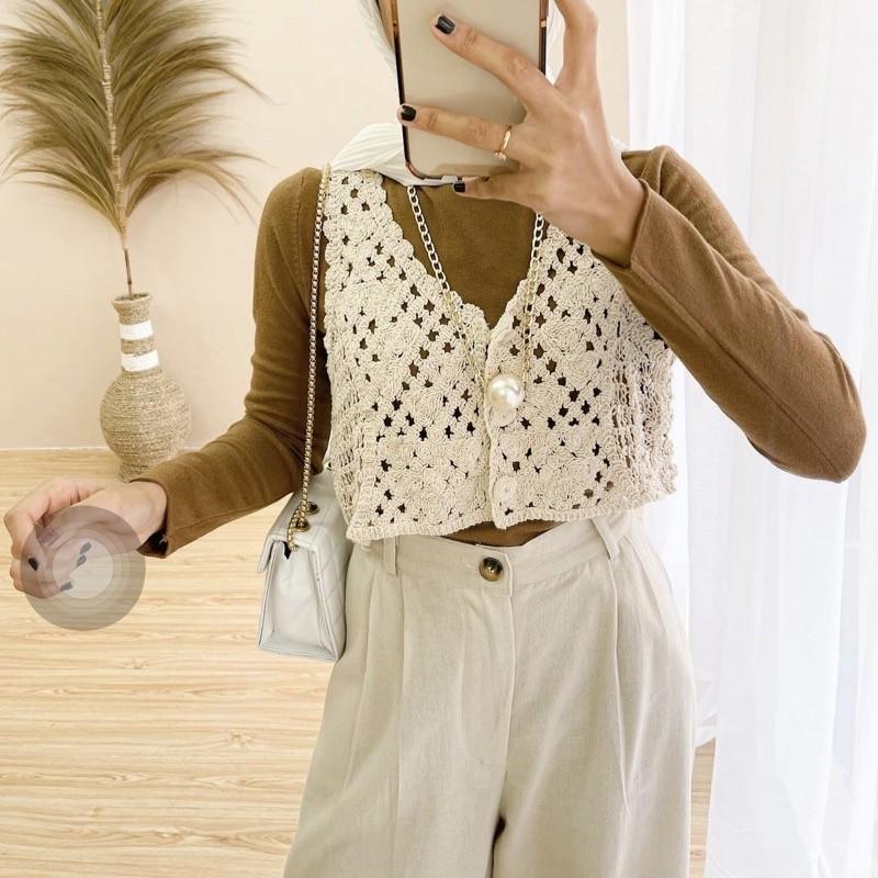 ROMPI RAJUT KOREAN VEST RAJUT BAJU RAJUT ATASAN RAJUT MURAH meriah 1