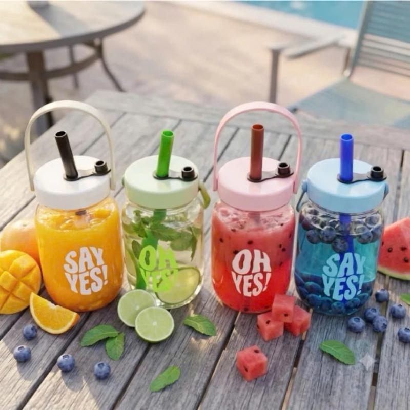 Bình Nhựa Petcha Có Quai Xách Kèm Ống Hút, Bình Nước Siêu Dễ Thương, Bình Nước Học Sinh, Bình Cho Bé
