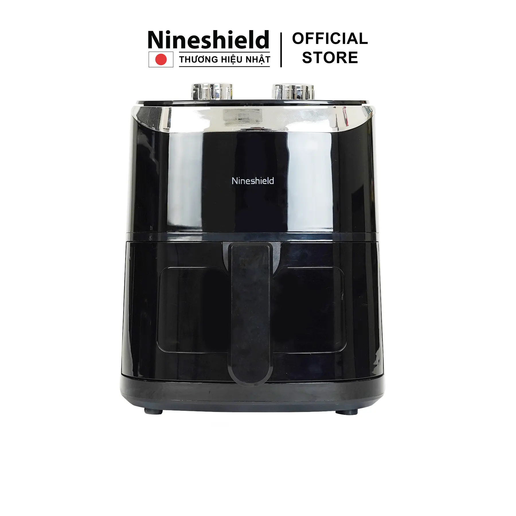 Nồi chiên không dầu Nineshield KB5005M dung tích 8L mặt kính, lòng nồi 5,2L - Nồi chiên đa năng bảo hành 12T