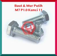 Gambar Baut Mur Putih M7x60 Kunci 11 dari Mitrajaya Fasteners Kota Bandung 1 Tokopedia