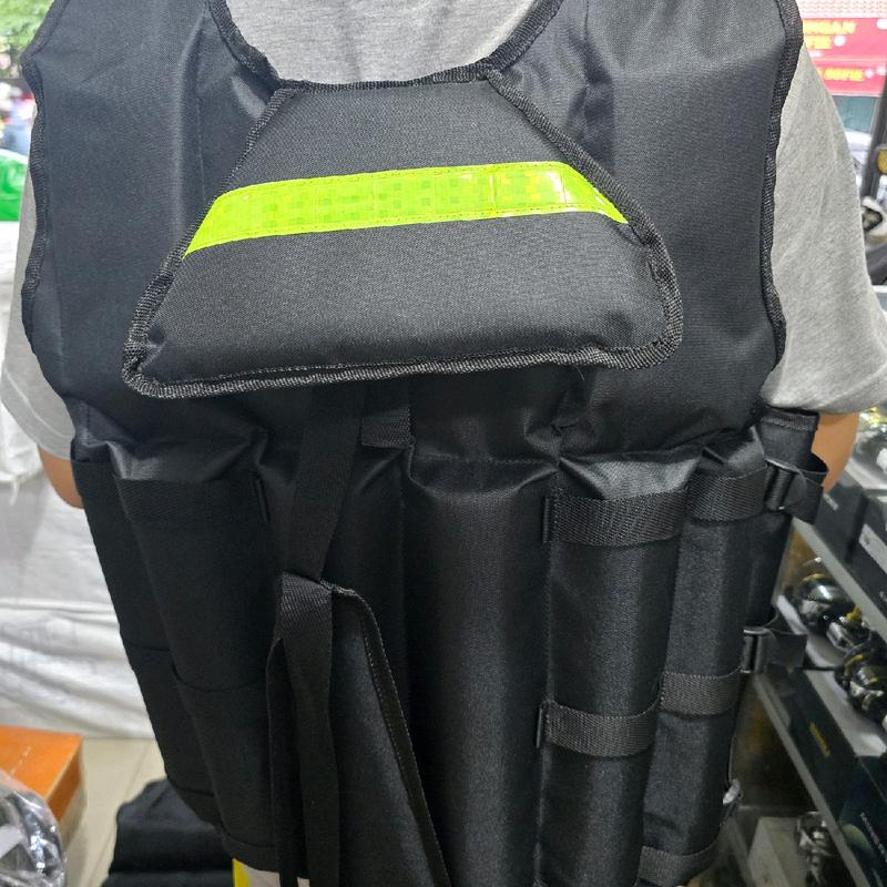 Baju pelampung hitam kombinasi merah/orange up 90kg 7