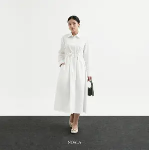 NOALA - Cotton Long Sleeve Shirt Dress | Kemeja Outer Wanita