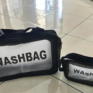 WASHBAG TAS KOSMETIK TRANSPARAN / WASHBAG POUCH WATERPROOF MURAH / TAS MAKE UP