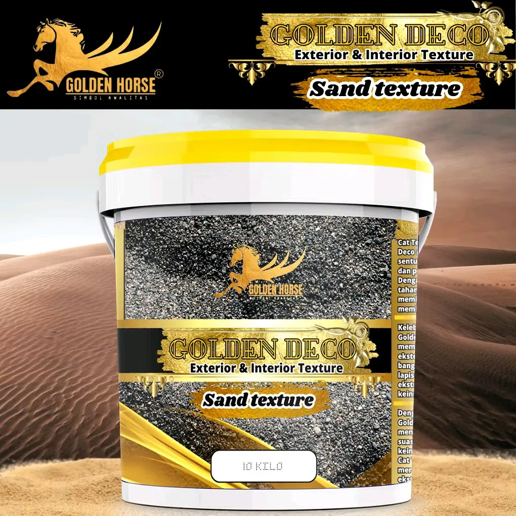 Cat Dinding Bertekstur Pasir 10kg Golden Deco Tahan Lembap untuk Interior dan Eksterior - Paint