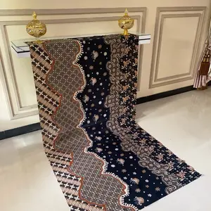 Kain batik motif Bintang bahan katun ukuran panjang tekstur halus tebal lembut seragam batik modern