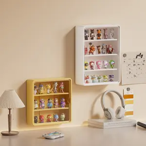 Rak pajangan figur dan koleksi dinding dengan desain menarik, kotak pajangan figur, lemari figur transparan untuk digantung di dinding.rak kosmetik dinding tempel Penyimpanan