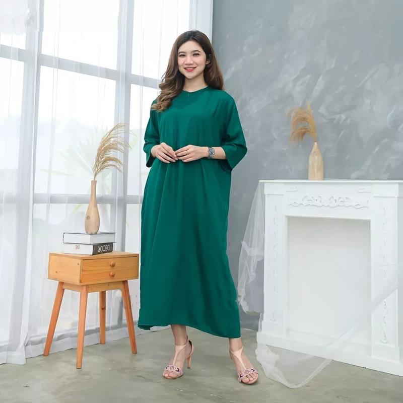 Elmemor Daster Long Lengan Tanggung Tangan 3/4 LD 120 & LD 140 Super JUMBO Polos Busui Terbaru 4