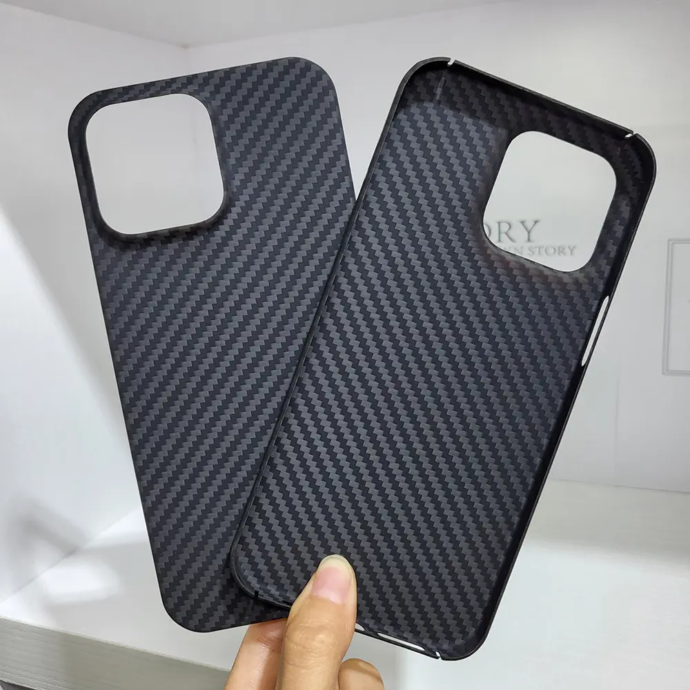 Vỏ sợi carbon thật cho iPhone 14 15 Pro Max, nắp lưng sợi carbon siêu mỏng chính hãng cho iPhone 15 14Pro Max, vỏ kinh doanh