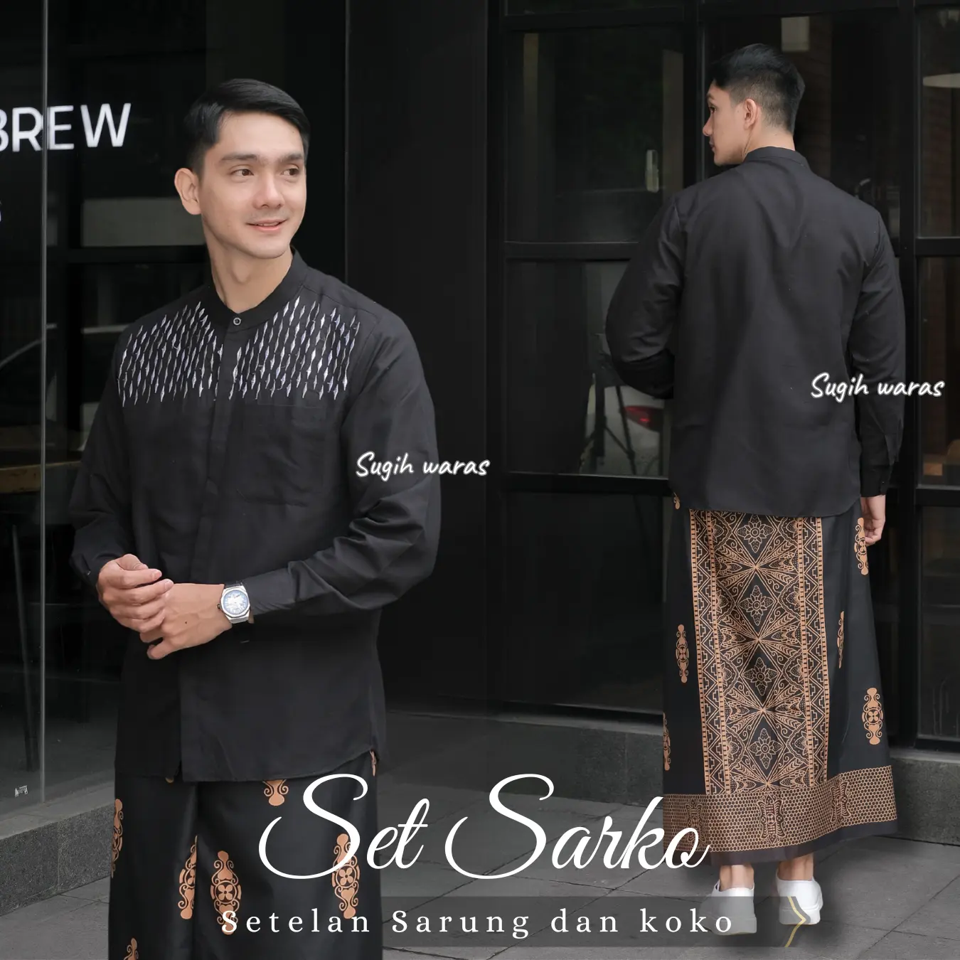SARUNG HITAM KOKO HITAM PANJANG