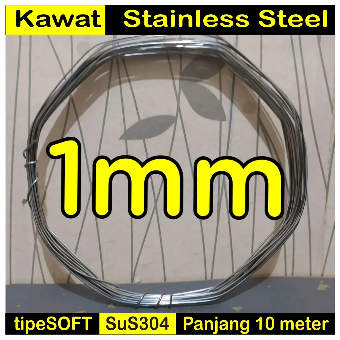 Kawat Stainless Steel 304 Soft Lunak 1mm 10meter
