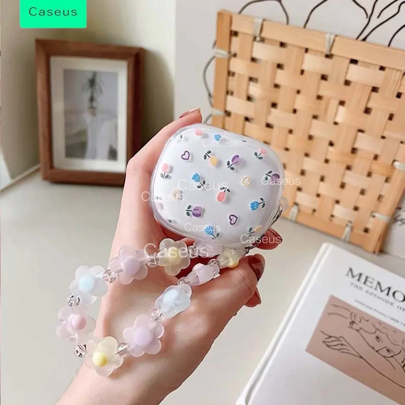 [HANYA CASE]Caseus Softcase For Baseus Bowie E16 Pelindung Case Berkarakter Lucu + Gantungan 8