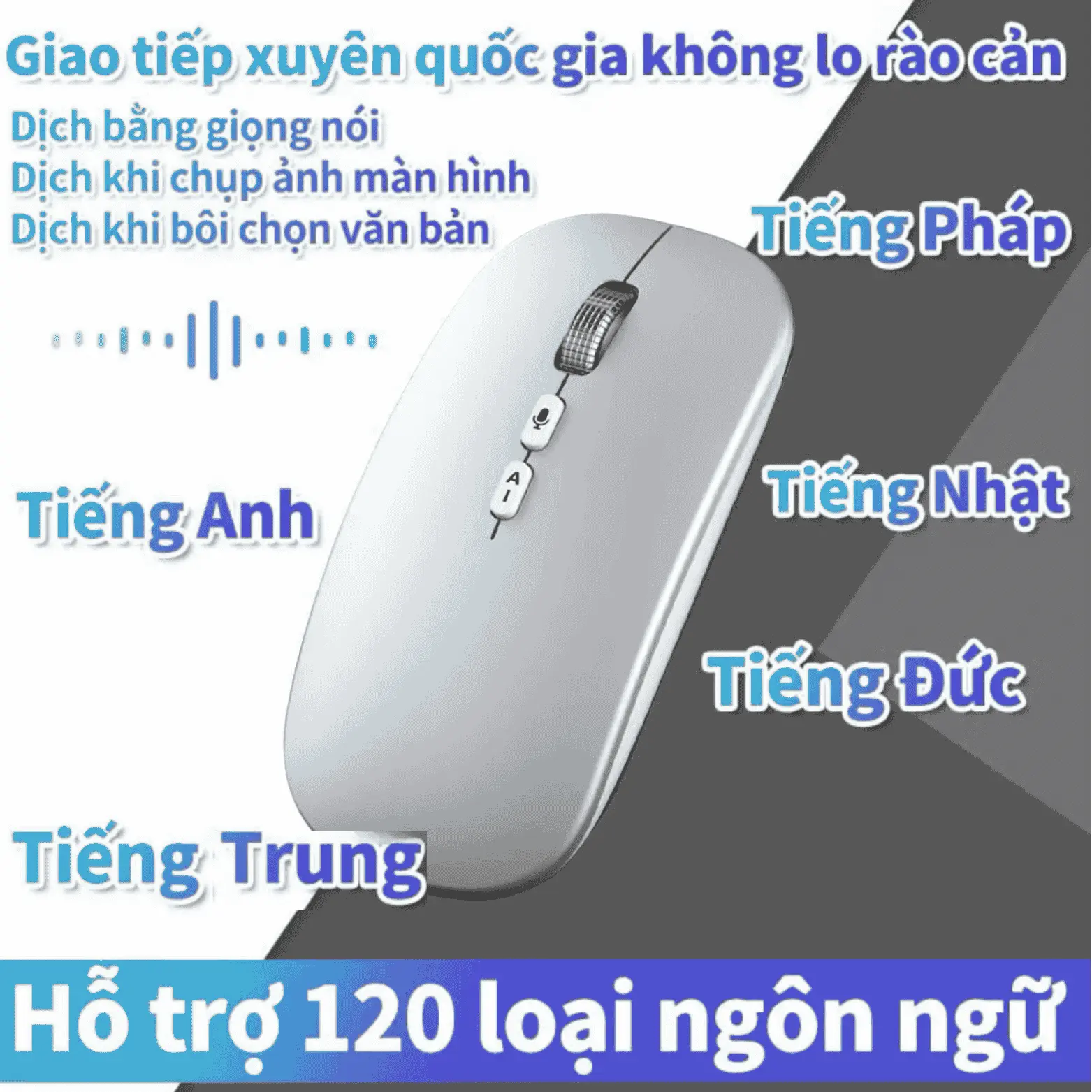Chuột SOONID AI, Nói Ra Chữ ,Chuyển Giọng Nói Thành Văn Bản, Dịch Thuật Đa Ngôn Ngữ, Chat GPT, Phiên Dịch,Có AI, Không Dây, Bluetooh, Sạc Pin | BigBuy360 - bigbuy360.vn