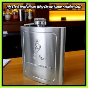 Botol Minum Wine Whiskey Hip Flask 7oz - F0212