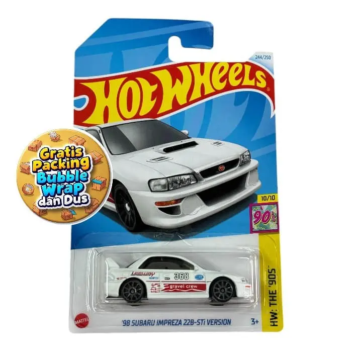 Hotwheels 98 Subaru Impreza 22b STI Version Putih Lot Q 2024 Toy Diecast