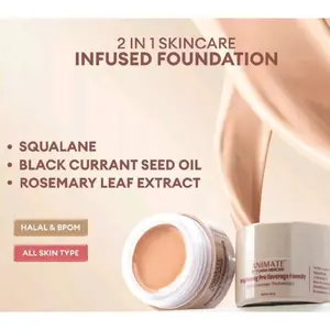 ANIMATE Brightening Pro Foundy 2 in 1 Skincare Infused Foundation dengan Squalane Minyak Biji Black Currant dan Ekstrak Daun Rosemary Halal & BPOM untuk Semua Jenis Kulit