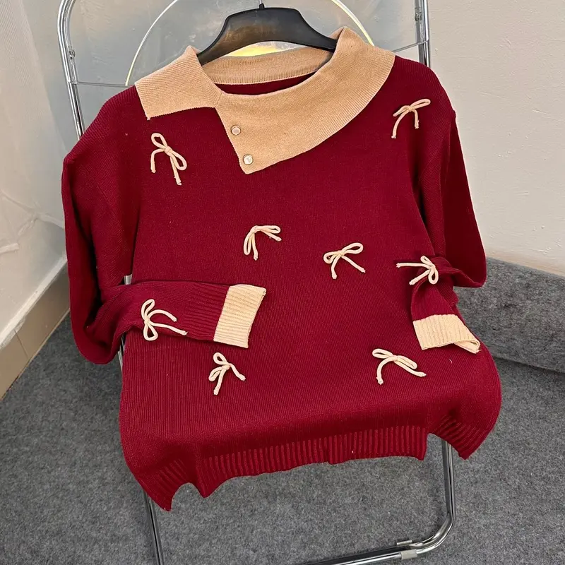 MAHARA - Jameela Atasan Rajut Pita Knitwear Wanita Baju Motif 3