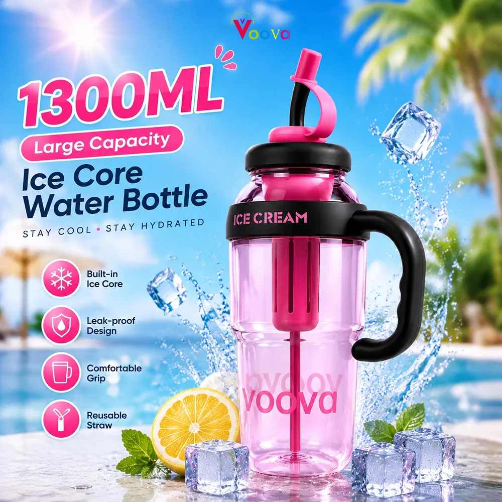 [COD Botol Air Minum Jumbo Kapasitas 1300ML Besar Botol Air Anak Jumbo Premium dengan Sedotan Tumbler Gym Gelas Infus Water Aesthetic BPA