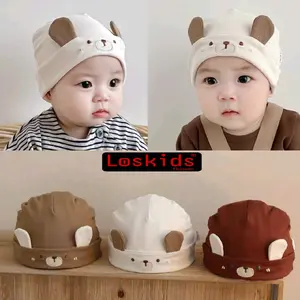 Topi Janin Bayi Baru Lahir Musim Gugur dan Musim Dingin Tanpa Tulang 2024 Topi Bayi Pertama Lahir Topi Fontanel Katun Murni Topi Balita 0-3 Bulan 1 Tahun Fashion Anak Kupluk Motif