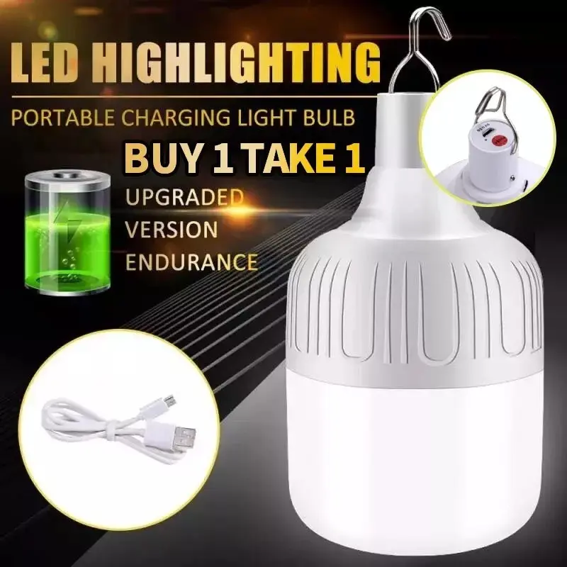 20W-200W Lampu Emergency LED USB / Lamp Magic Jumbo Tetap Nyala Lama Walau Listrik Mati Lentera malam Lampu Ajaib Emergency Lamp - Putih Lampu 6