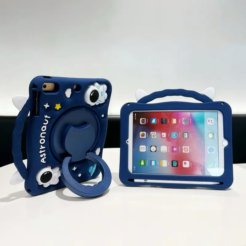 BONUS PEN STYLUS!! Case Lucu iPad Gen 10 10.9" iPad 7 8 9 10.2" iPad 5 6 Air 1 Air 2 Pro 9.7inch iPad Air3 Pro 10.5" iPad Mini 1 2 3 4 5 6 iPad Pro Air 4 Air 5 iPad Pro 11inch Silikon Stand Ring 360 Melody Lotso Kuromi Cinnamorol Astronout Plastik 4
