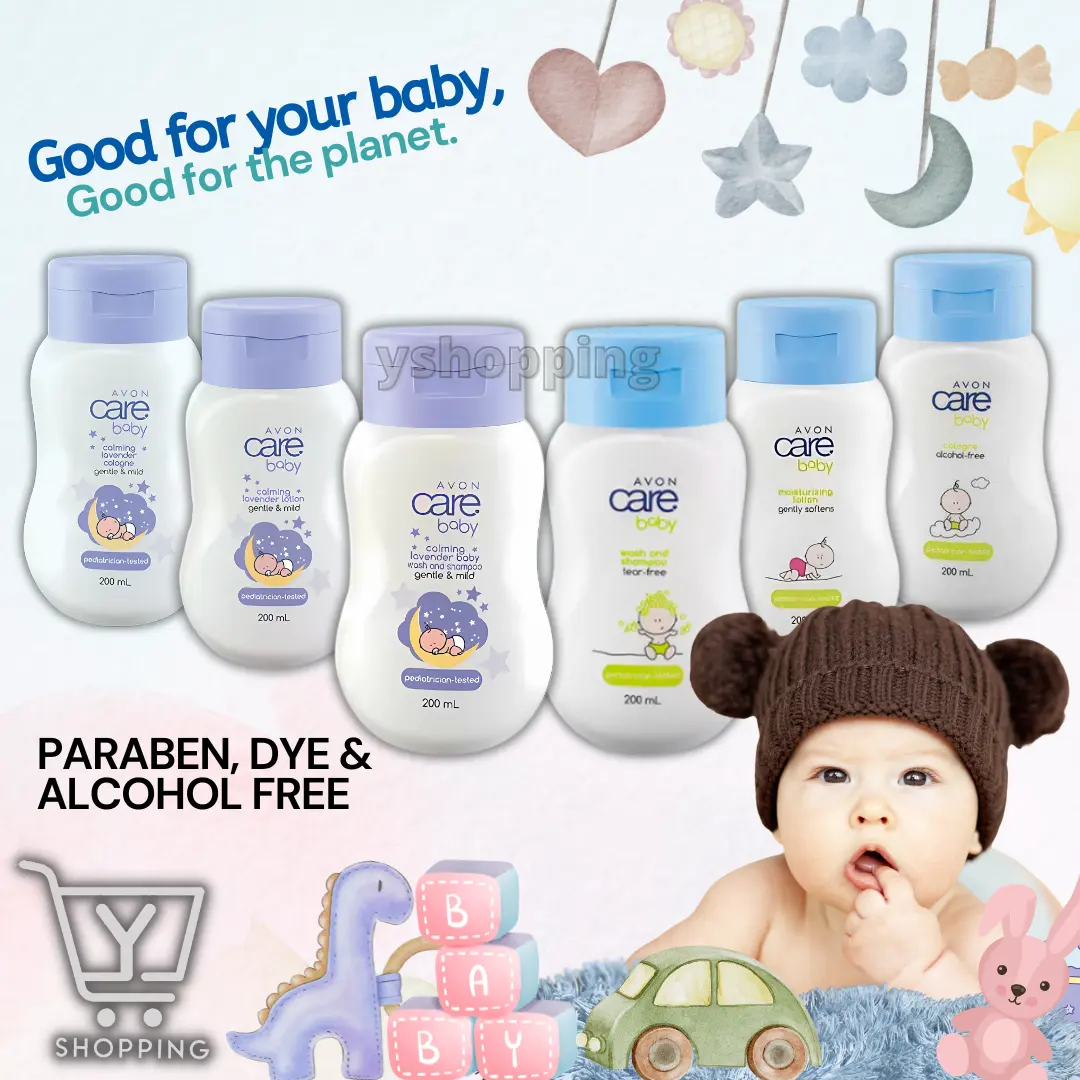 AVON Care Baby Calming Lavender 200 ml I PC White Dove Baby Products Collection I Cologne Lotion Wash & Shampoo