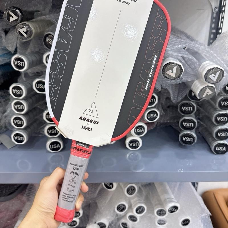 Vợt pickleball Joola Agassi Pro 16mm chekc NFC carbon siêu nhám tặng quấn cán