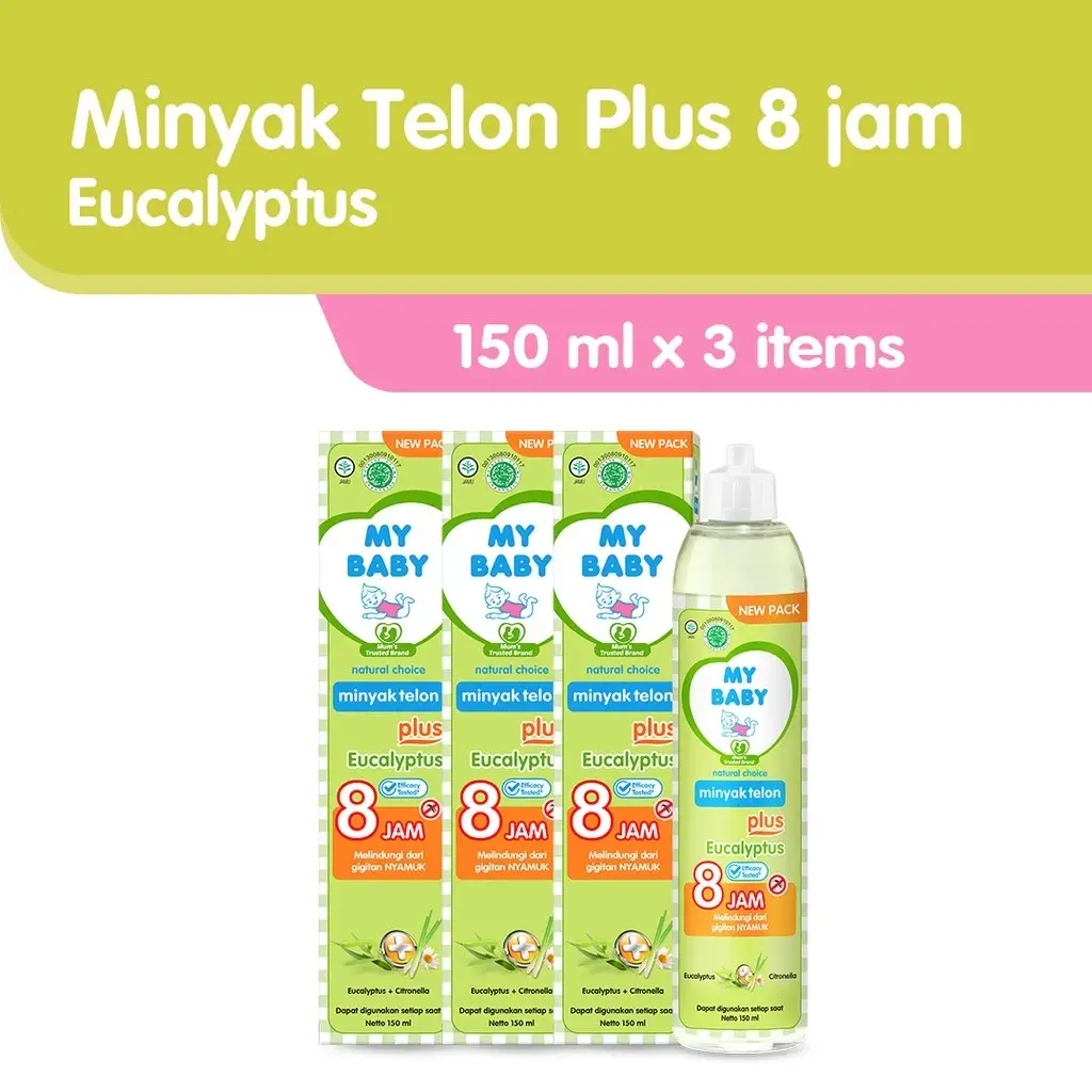 3 PCS Minyak Telon Plus Eucalyptus | Lavender MY BABY 150ml