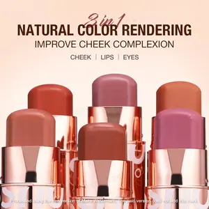 O.Two.O Blush On Stick 3in1 Hydrating Gloss Lip & Cheek Balm - Wajah Segar dan Natural