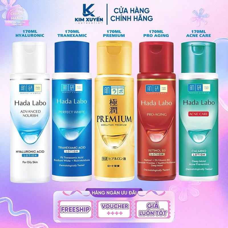  Toner HADA LABO 170ML - Siêu cấp ẩm tăng cường độ đàn hồi phục hồi màng ẩm tự nhiên ngăn ngừa lão hóa chính hãng từ Nhật Bản 