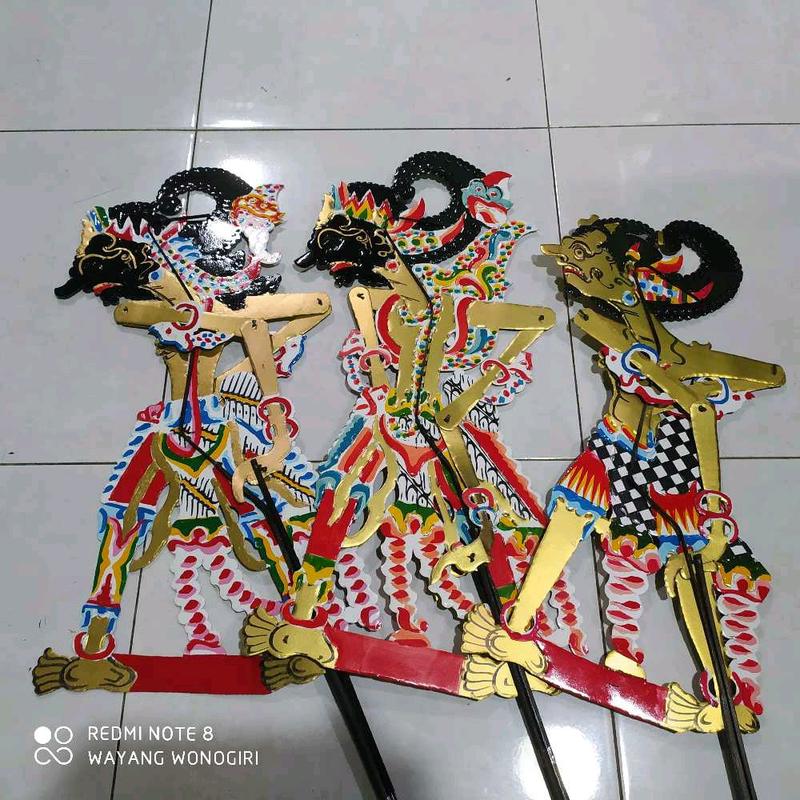 paket 3 Antareja, Gatotkaca Antasena wayang kulit kertas duplex anak Bima ukuran standar pentas pedalangan 0