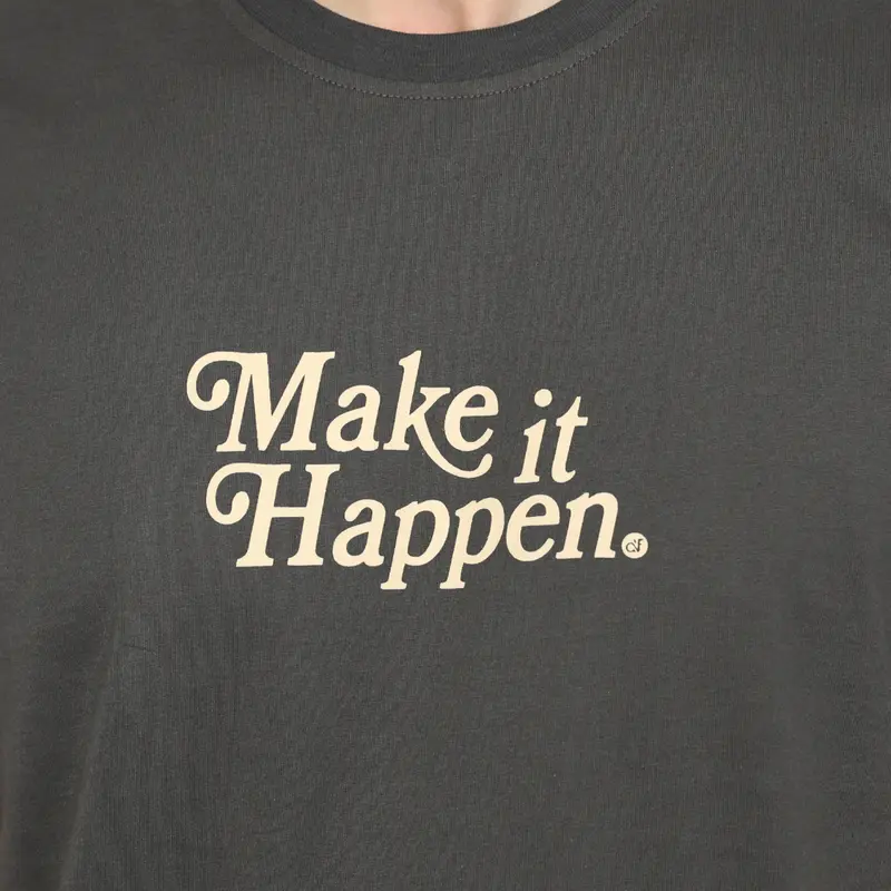d&f kaos pria unisex make it happen - abu-abu tua 2