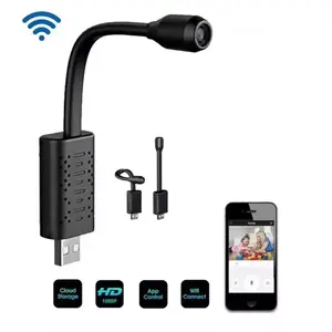 KAMERA WIFI CCTV USB APP V380 PRO HD 1080P FLEKSIBEL CCTV MINI SPY USB TANPA KABEL KONEKSI KE HP Wireless Smart Camera