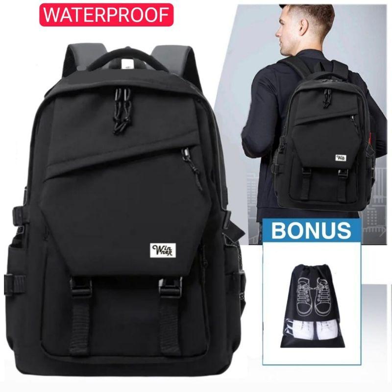 Ransel laptop waterproof backpack / tas distro unisex pria wanita / tas kerja fashion / tas sekolah 1