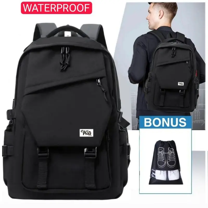 Ransel laptop waterproof backpack / tas distro unisex pria wanita / tas kerja fashion / tas sekolah 1