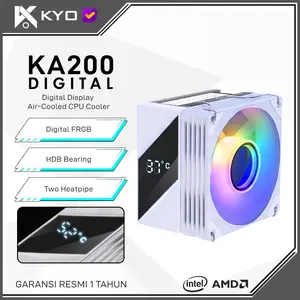KYO KA200DG Digital CPU Air Cooler BLACK / WHITE Two Heatpipe Single tower With Smart DIGITAL Display
