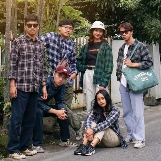 PWL12- Kemeja Flanel Pria Wanita Uniseks Lengan Panjang Lembut Casual Motif Kotak Nyaman Formal 7