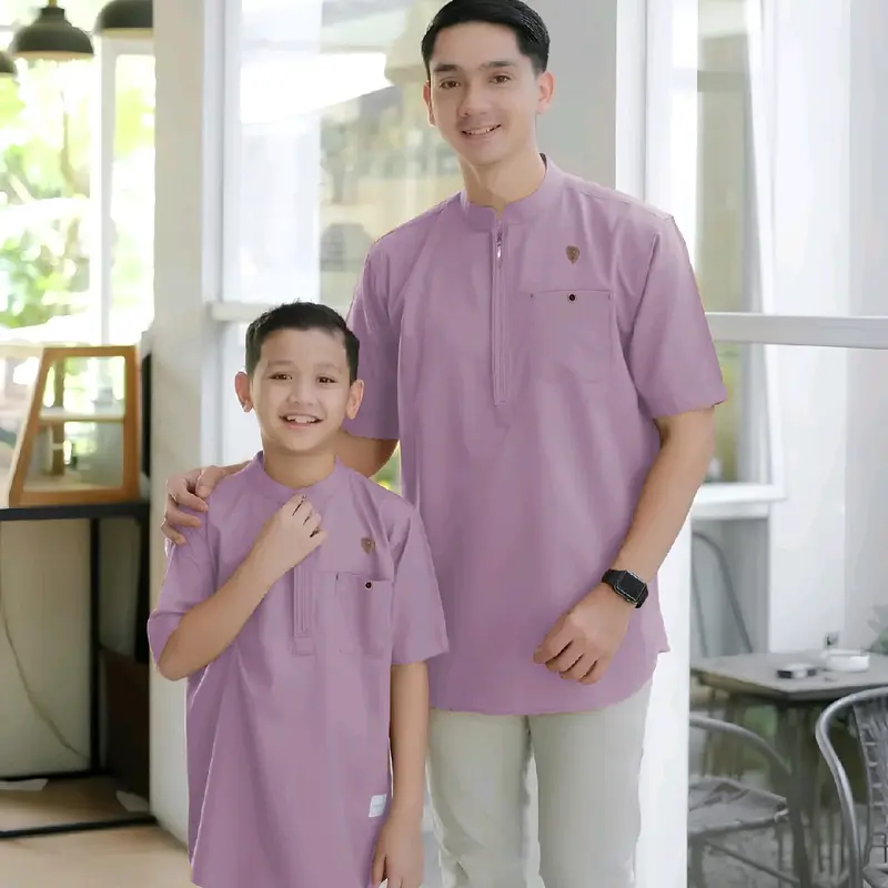 HDR HARGA TERPISAH || KOKO BRAND LOKAL AYAH DAN ANAK || COUPLE Muslim Baju Pendek 6