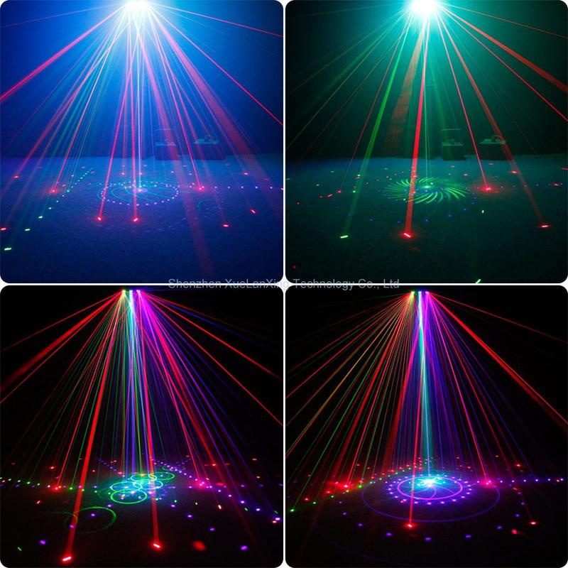 Product Introduction of 21 Lens DJ Disco Beam Patterns Stage Laser Light Projector RGB UV LED Strobe Party Holiday Dance Wedding Lamp H3 16
